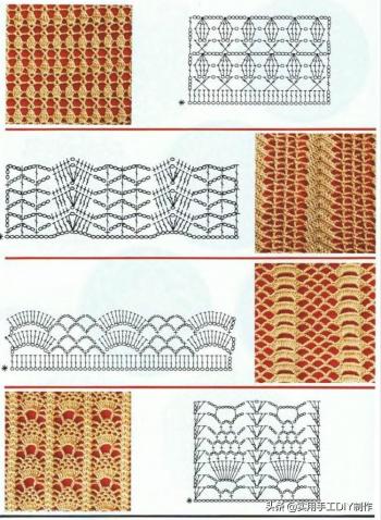 「钩编图解」68种渔网编织花样，你也许用的到  -图1