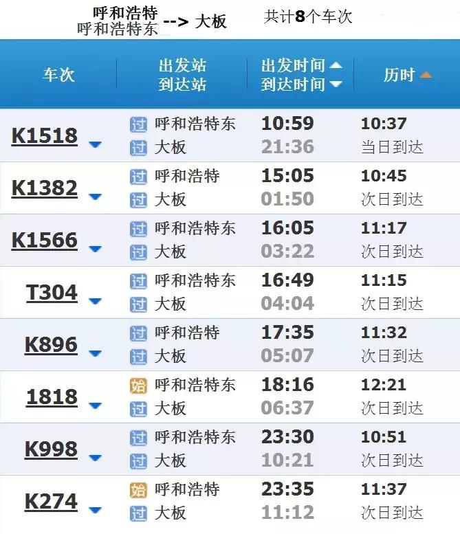 呼和浩特人看过来 最新列车时刻表出炉！欢迎收藏转发！  -图11